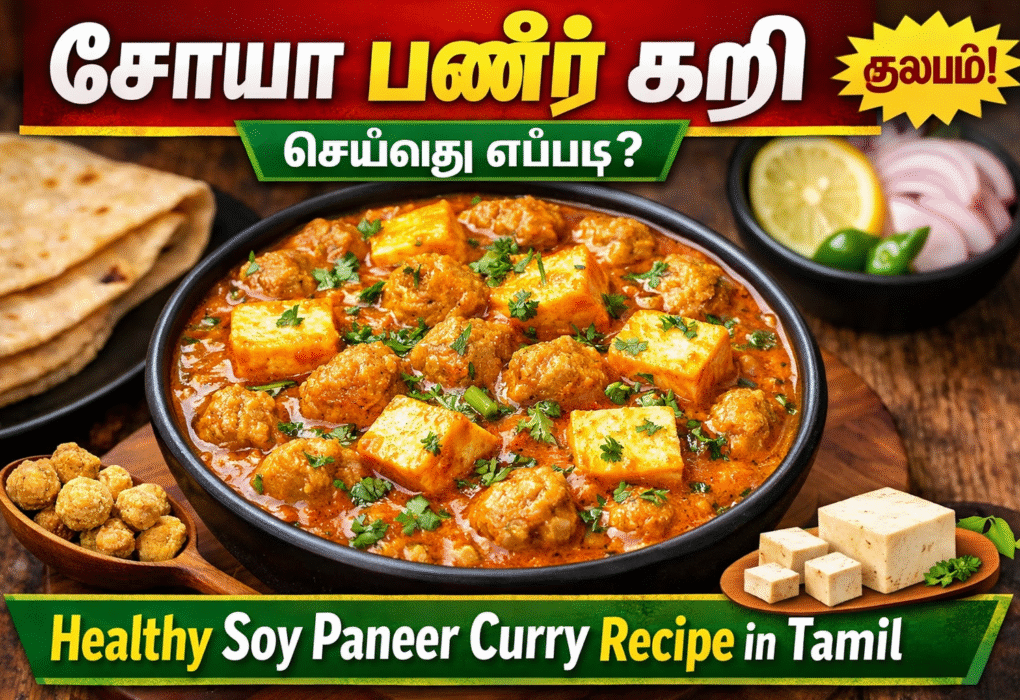 Healthy Soy Paneer Curry in Tamil.